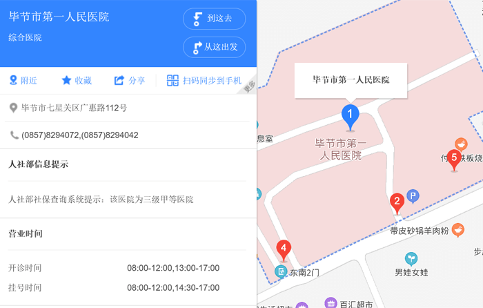 毕节市第一人民医院地址